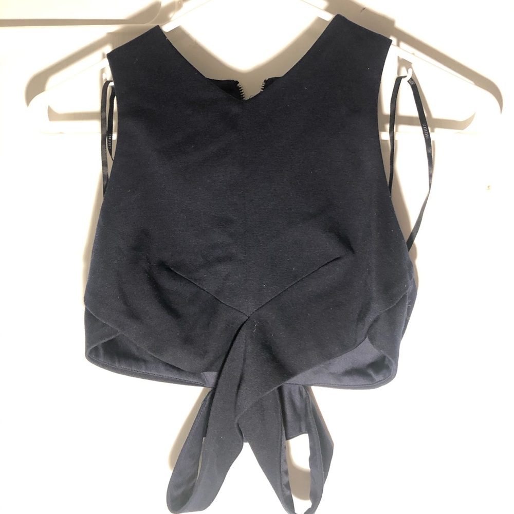 Forever21- Navy Blue Crossed-waist Crop